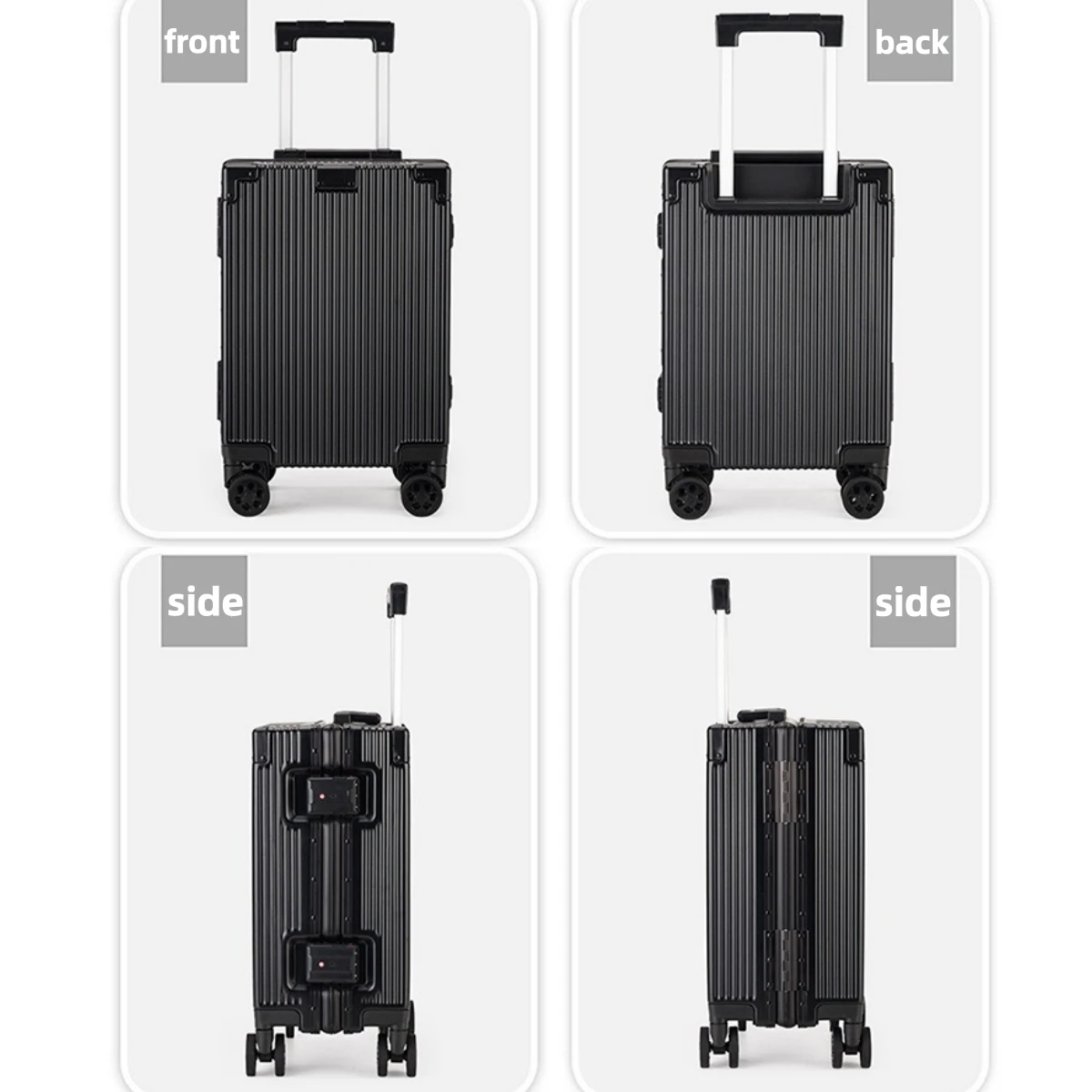 16-дюймовый чемодан для ручной клади, мини-легкий чемодан на колесиках для женщин, дорожный чемодан на колесиках с алюминиевой рамой и паролем