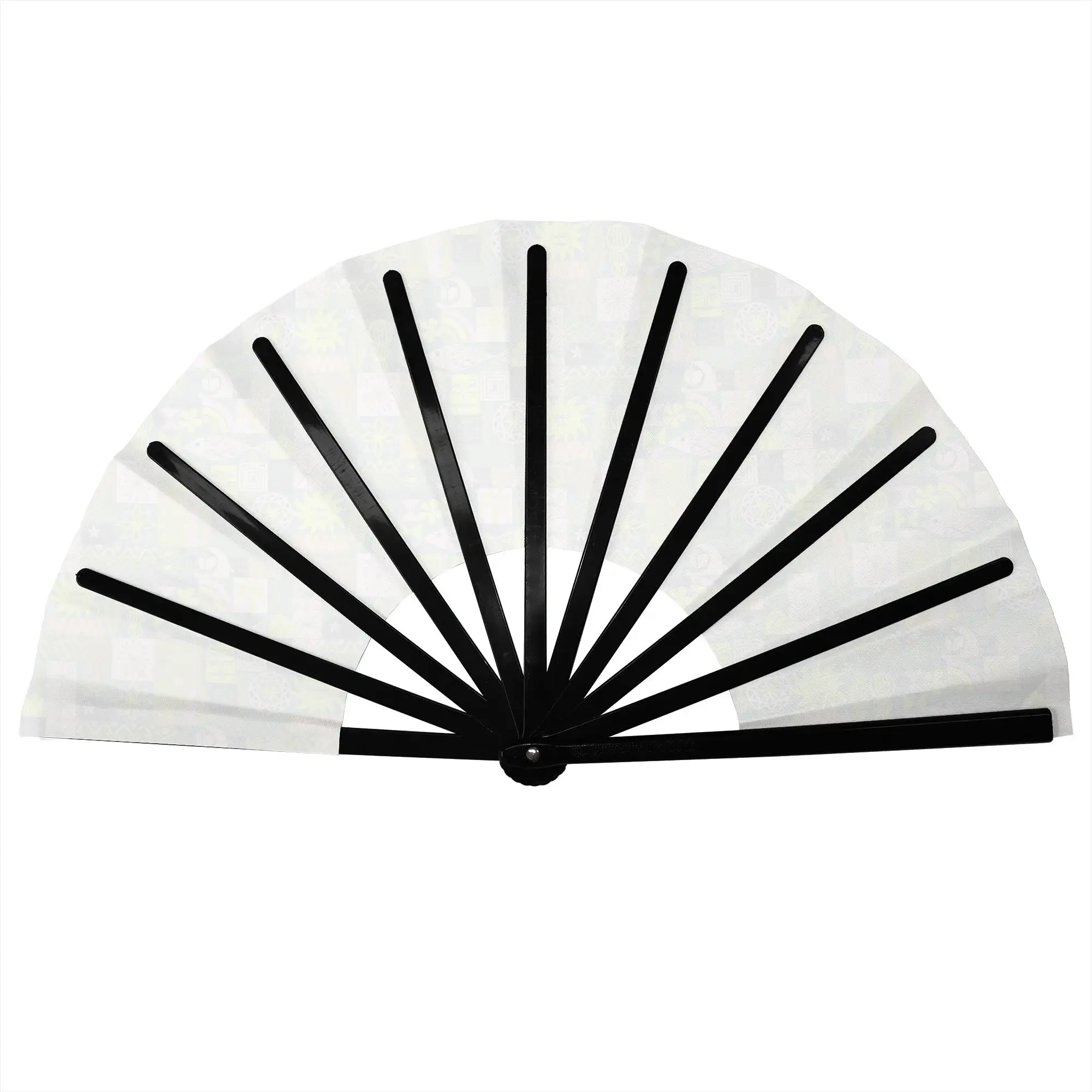 Surfing Retro Tropical Style Ukulele  Stylish Hand Fan  Tropical Palm Leaves Printed Polyester Fan Trendy For Sports Events Gift