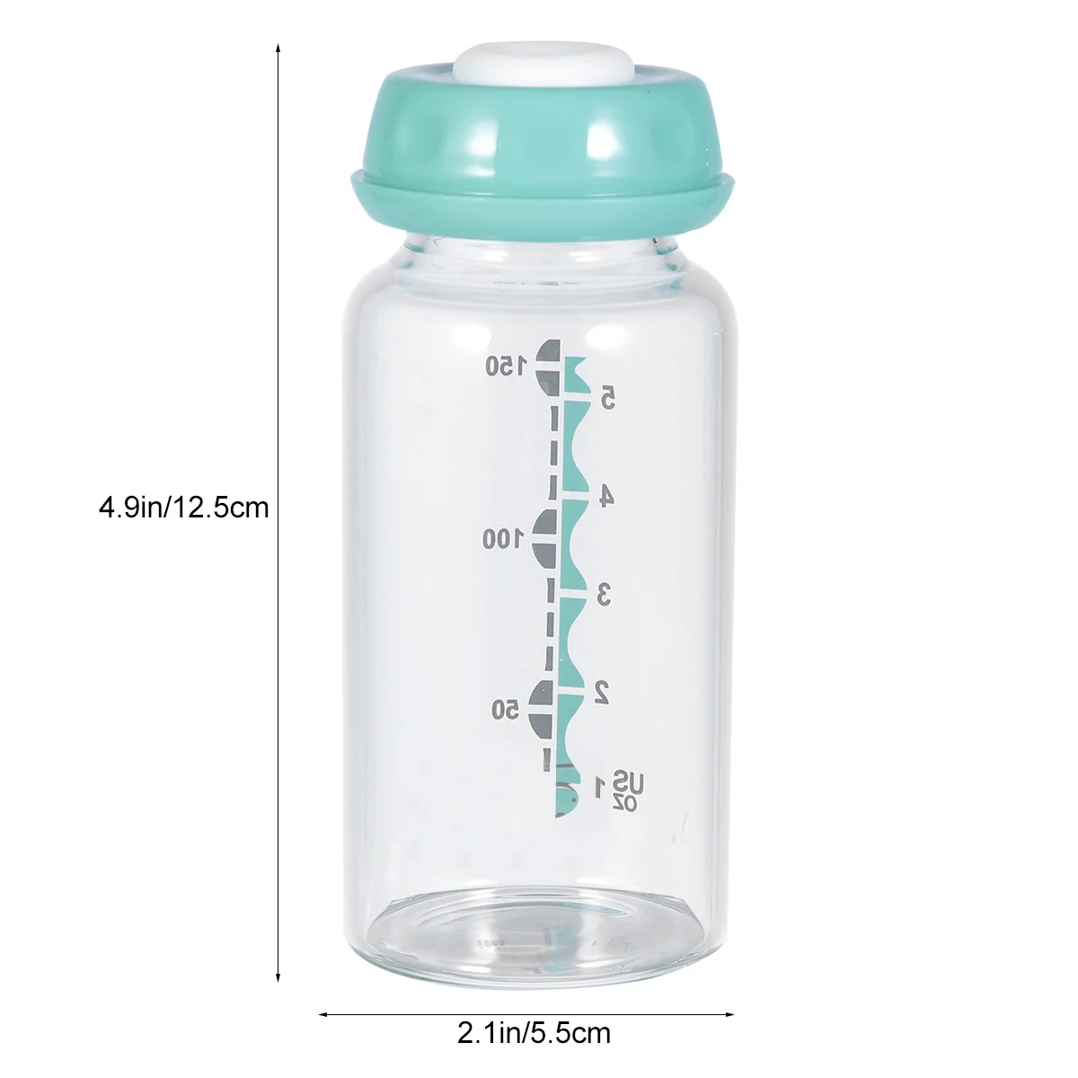 2 قطعة زجاجة رضاعة الرضع واسعة الفم المحمولة الزجاج المغذية المضادة للمغص لينة مصاصة سهلة التنظيف السفر المغذية للطفل #5