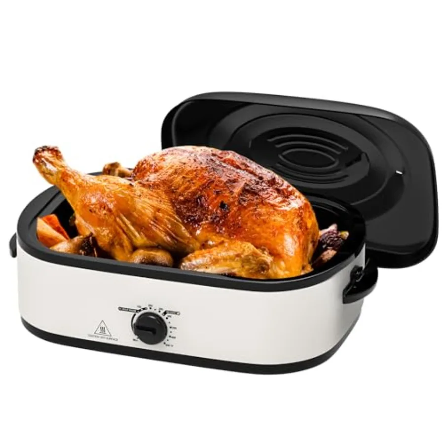 Electric Roaster Oven, Turkey Roaster Electric, Roaster Oven Buffet, Selfbasting Lid, Removable Pan, Full-Range Temperature Con