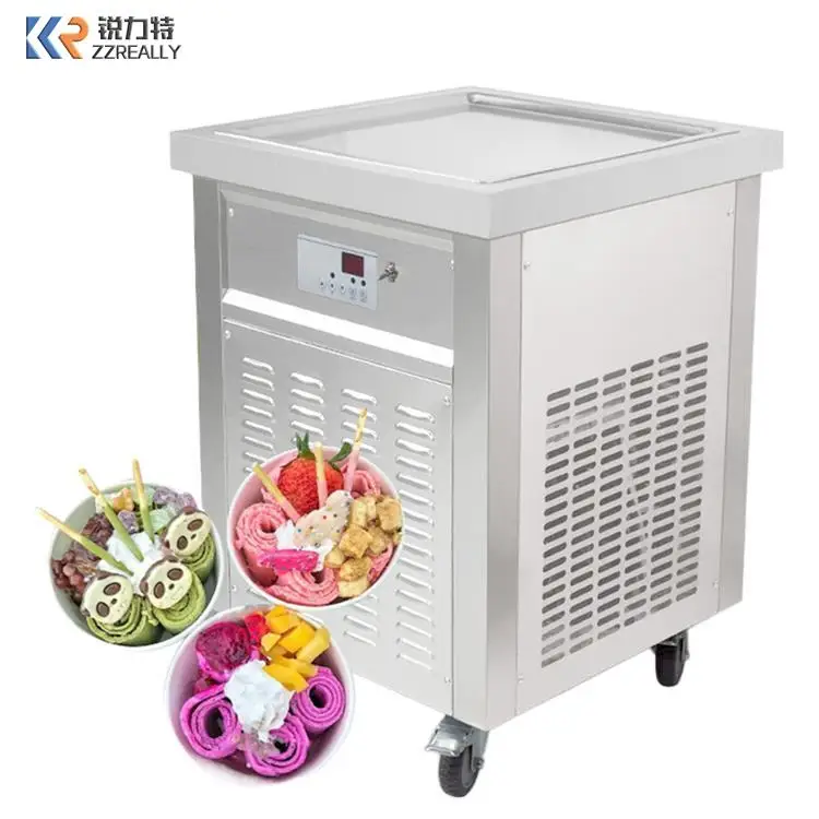 

CE ETL Flat 50cm Pan Fry Ice Cream Machine Fried Ice Cream Machine Rolled Ice Cream Machine