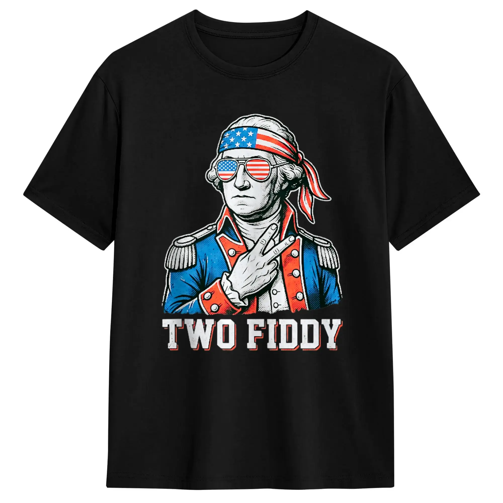 4th of July Two Fiddy George Washington 250 T-Shirt Summer  Cotton T-Shirts For Mens Casual Tshirt Short Sleeve Y2K Retro Tops