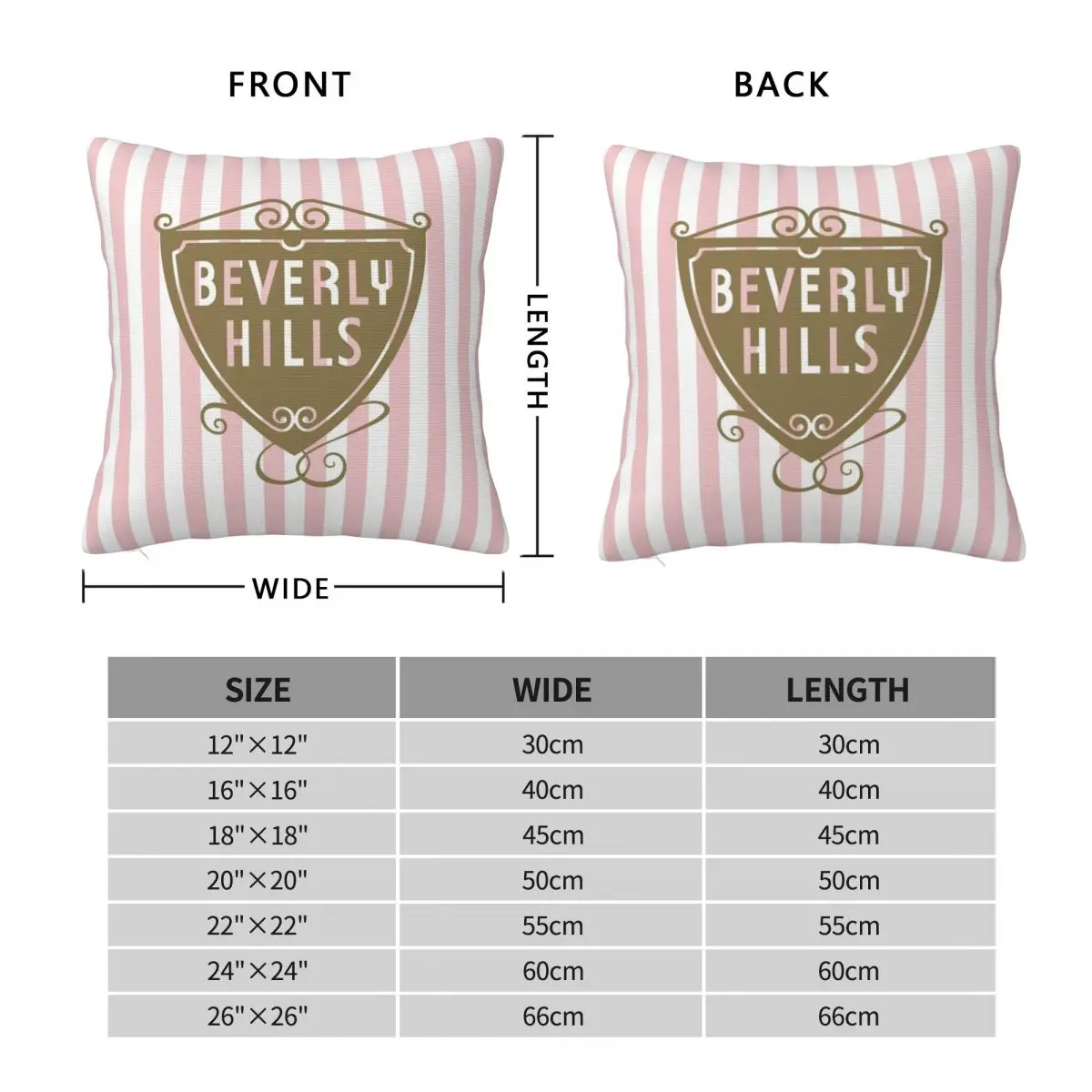 Beverly Hills Shield Pillowcase Polyester Linen Velvet Printed Zip Decor Pillow Case Sofa Cushion Cover Wholesale