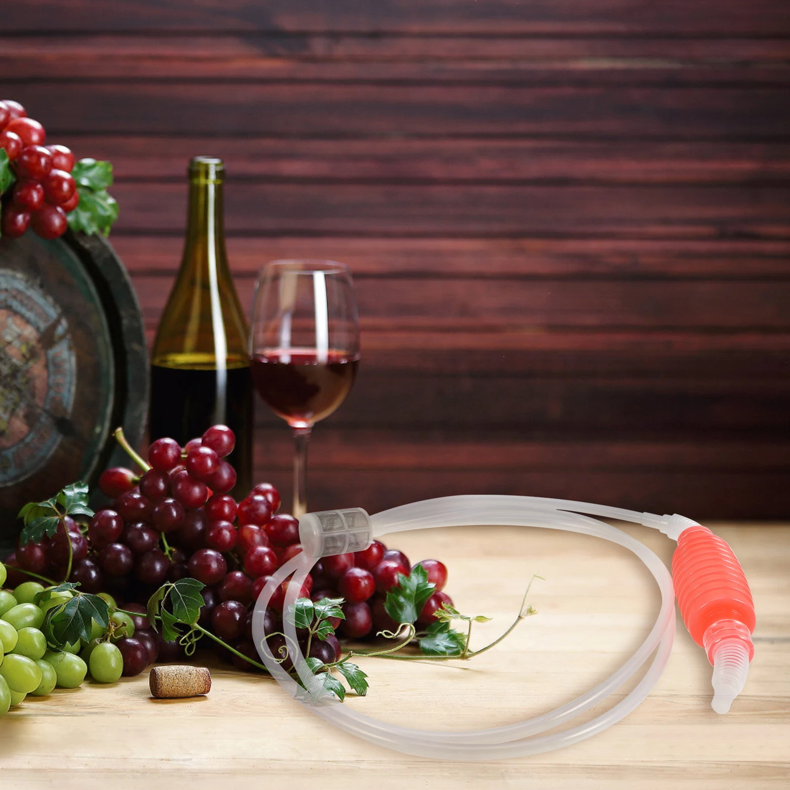 

2Pcs Home Brewing Siphon Hose Enzyme Transfer Tube Lightweight Fast Flow Wine Beer Filter Tubing Siphon Hose