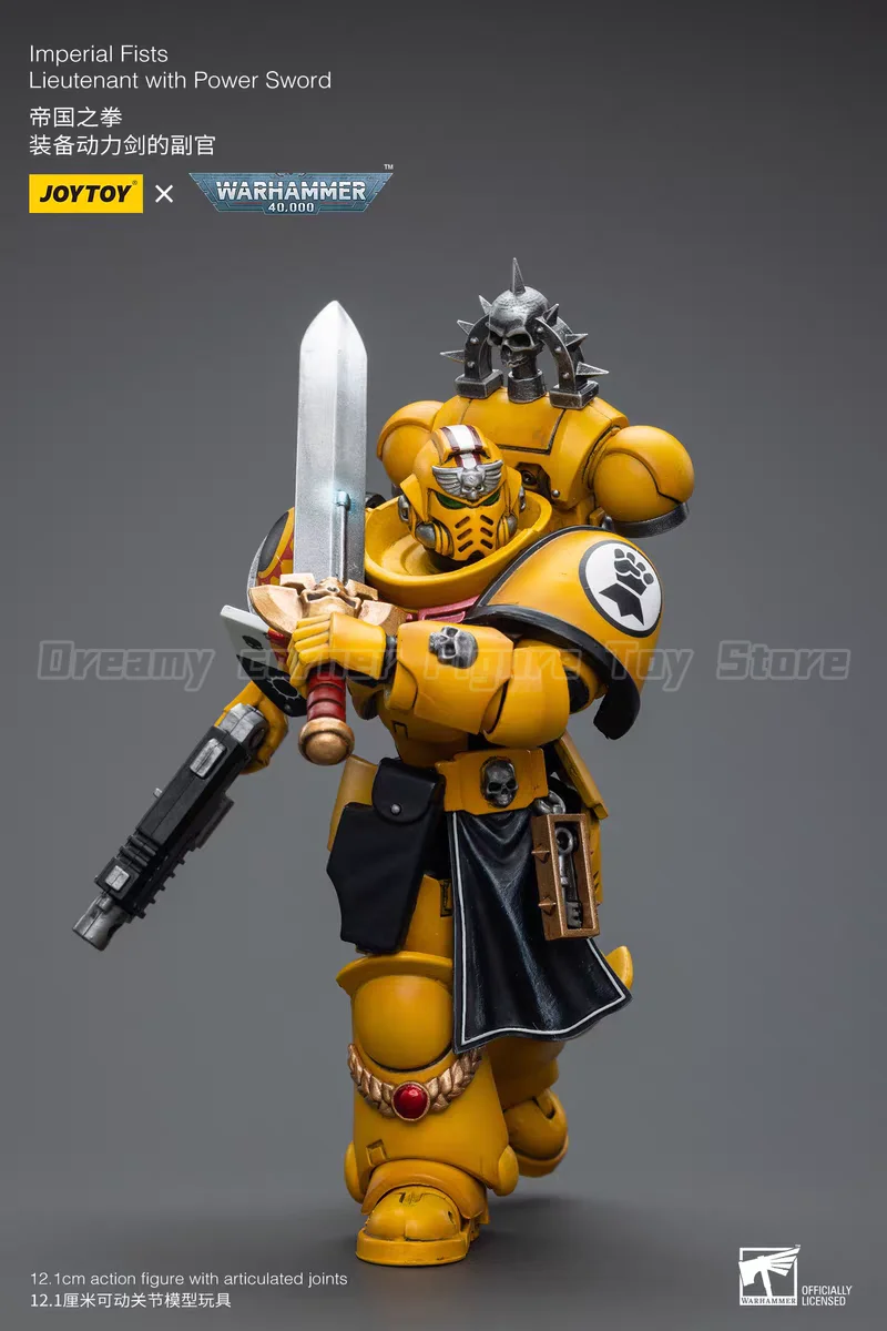 

【24 Hours Delivery】JOYTOY Warhammer 40K Action Figure Imperial Fists Lieutenant with Power Sword 1/18
