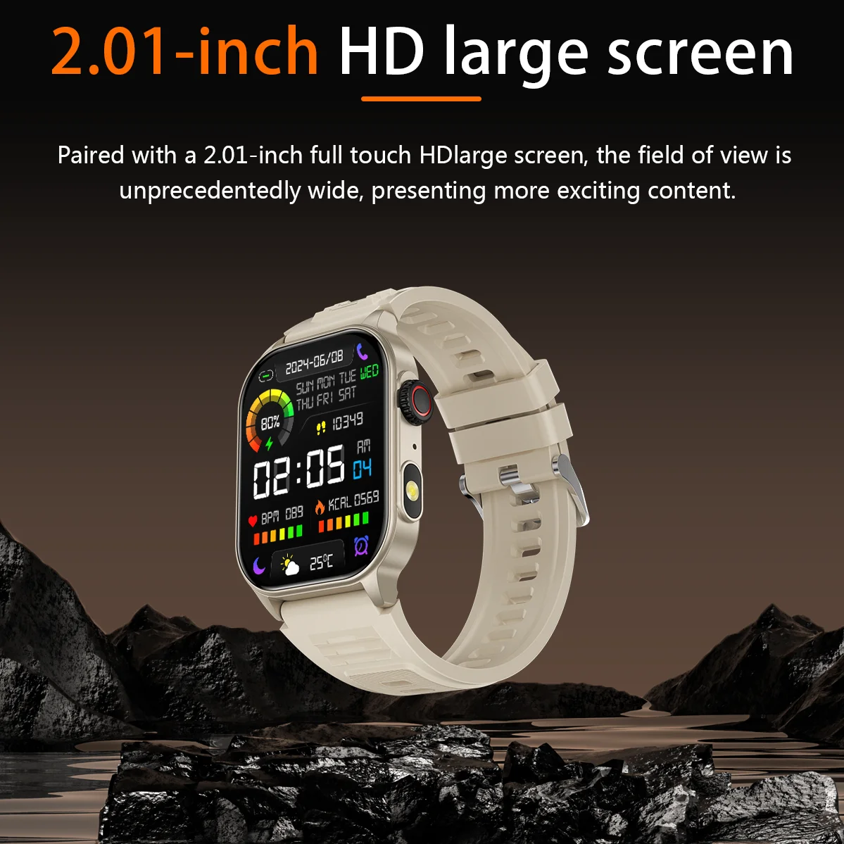 HD Bluetooth Call Smart Watch 2024 Health Monitor Activity Tracker 2.01