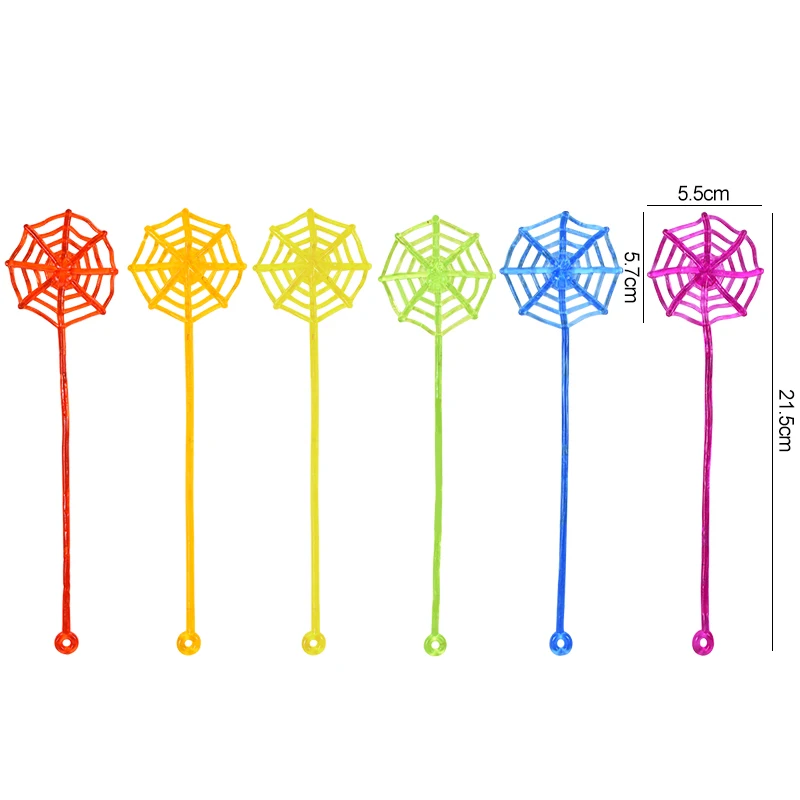 10Pcs Stretchable Climbing Spider Web Fun Sports Toy Elastic Adhesive Hand Spider Web Competitive Toys Halloween Birthday Gift