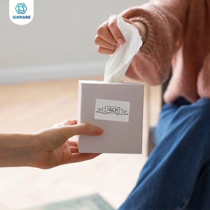 50x30mm White Thermal Label Sticker 3 Rolls Blank Self-Adhesive Label Paper Waterproof Handmade Gift Tag Paper DIY Home Office