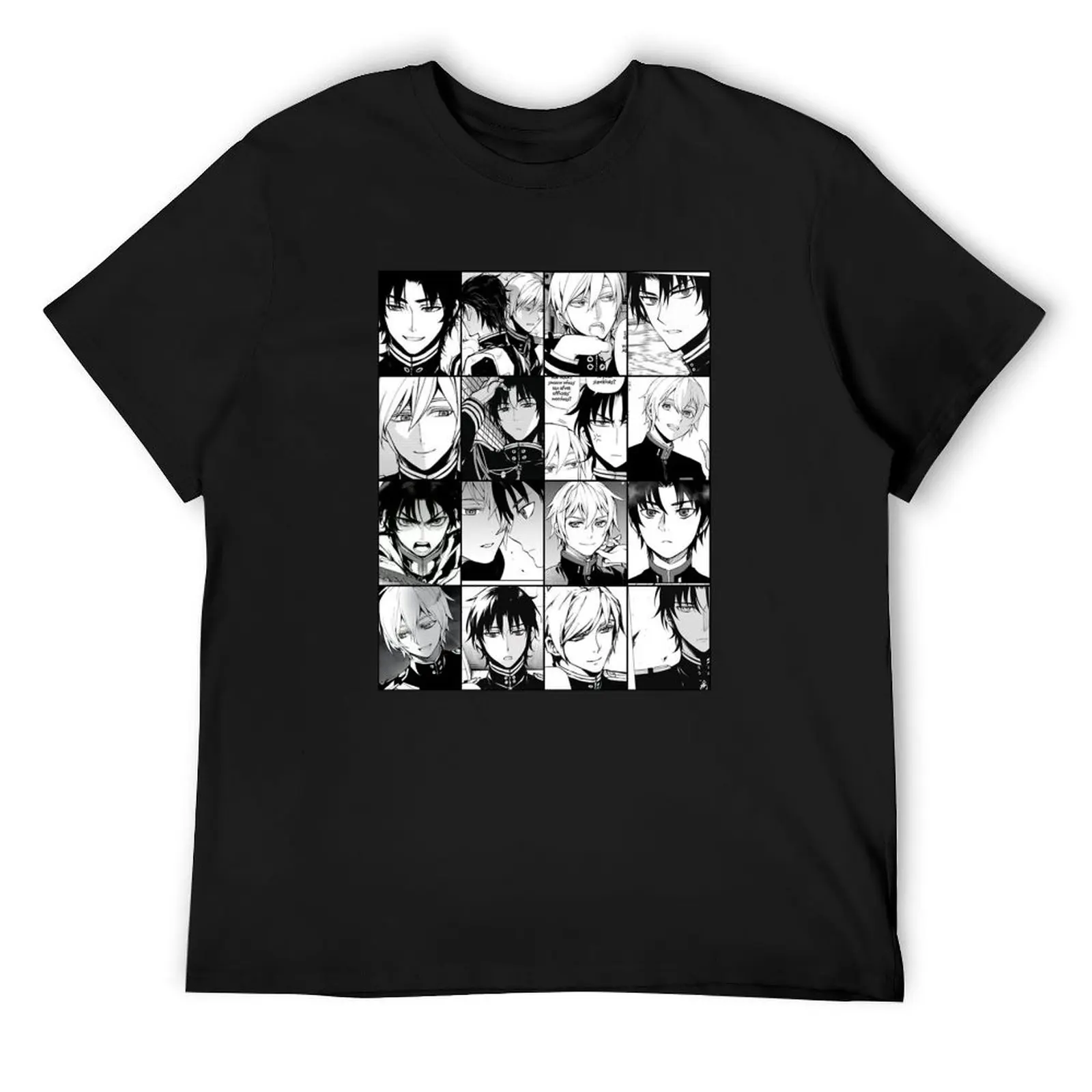 Shinya Hiragi and Guren Ichinose manga collage T-Shirt shirts graphic hippie clothes man clothes anime stuff men t shirts