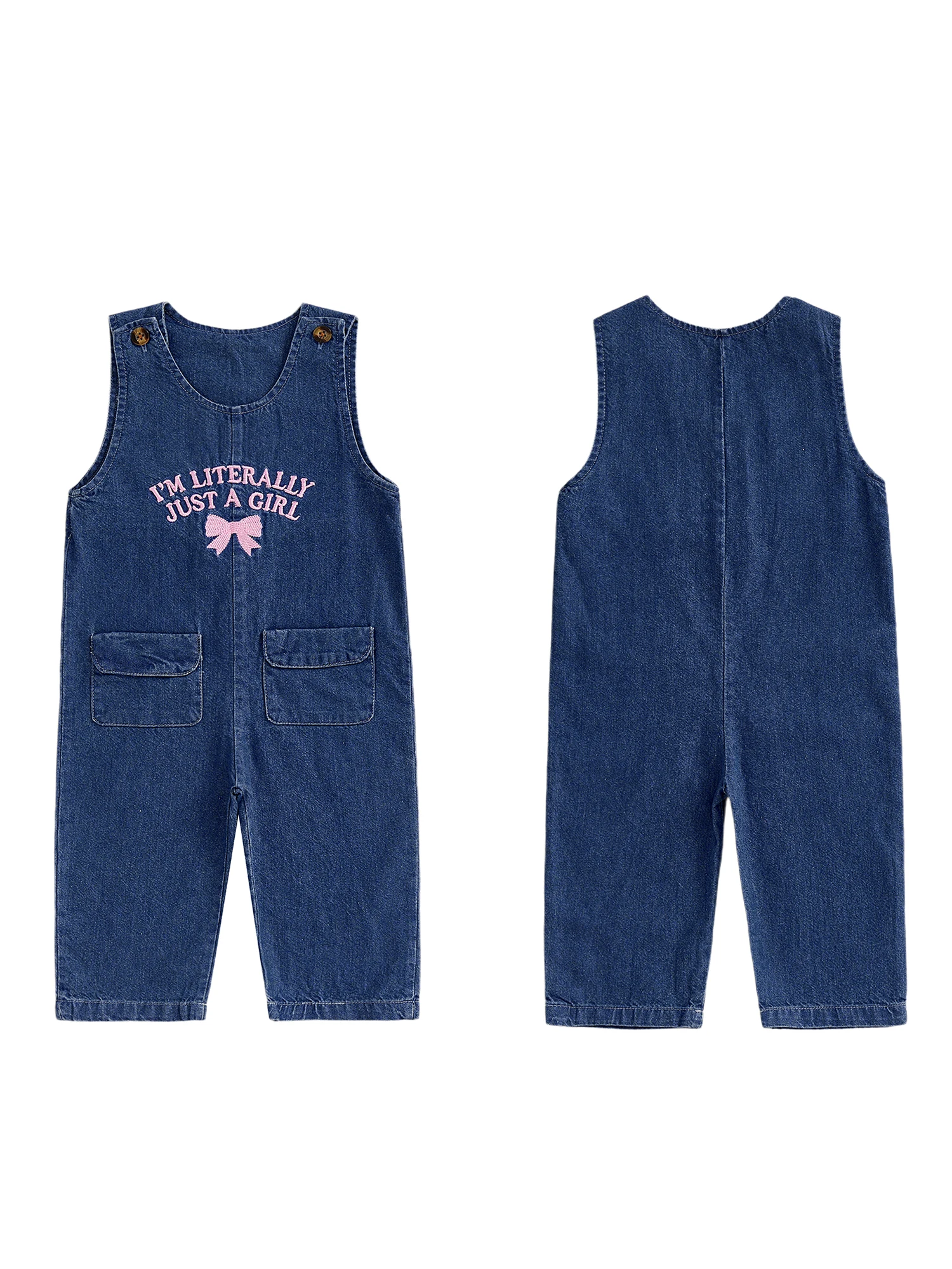 

Adorable Infant Girl Romper Sweetheart Print Ruffle Sleeveless Round Neck Cotton Playsuit with Bow Detail and Pockets