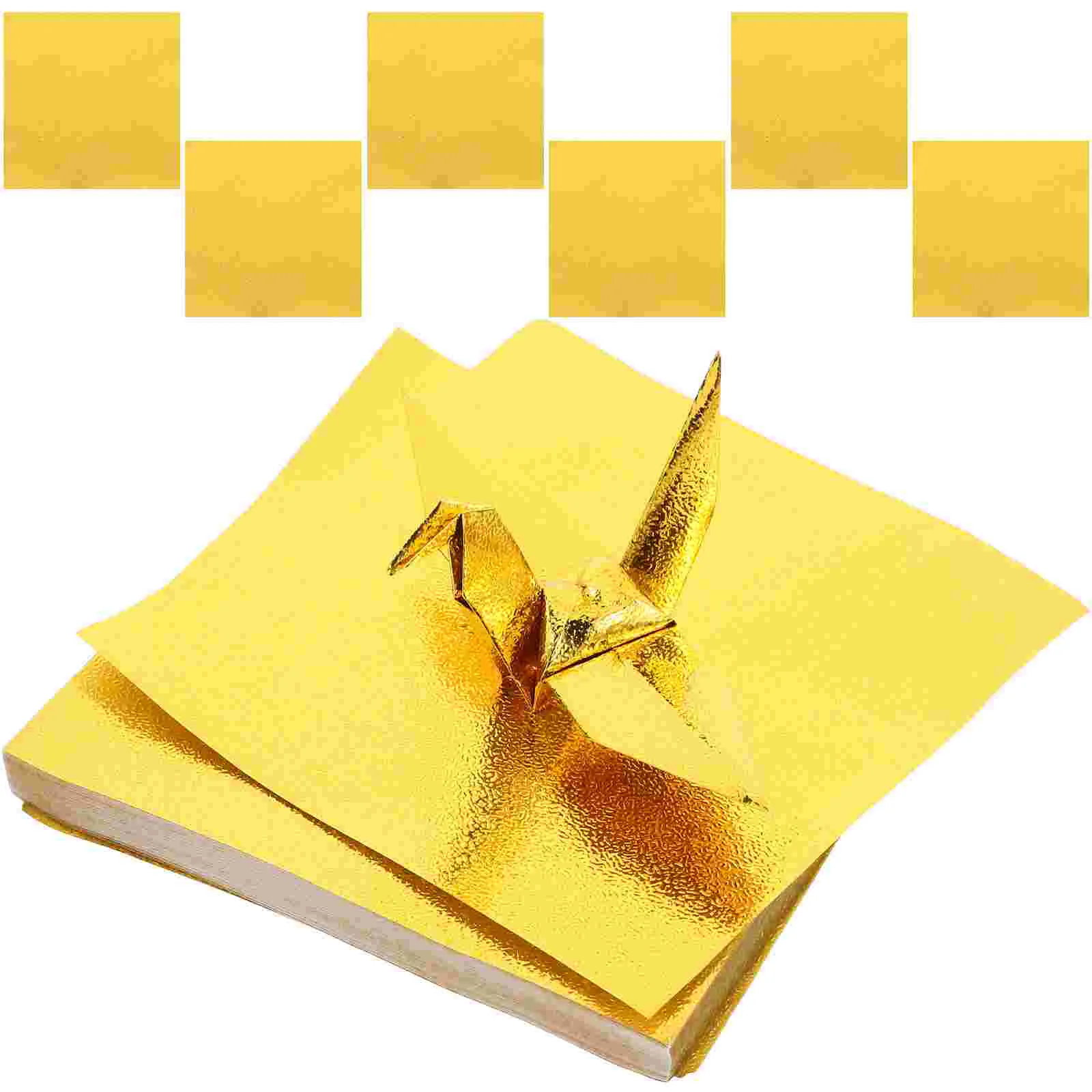 

100 Sheets Kraft Paper Single-sided Pearlescent Origami Child Papers Colored Folding