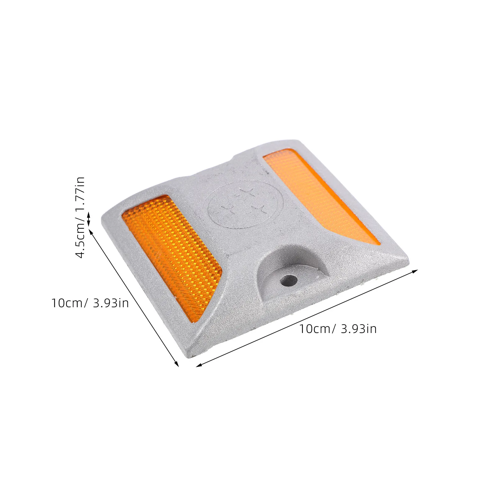 2Pcs Reflective Road Markers Aluminum Studs for Driveway Lane Center Line Roadside Visibility in Bad Weather Road Markers