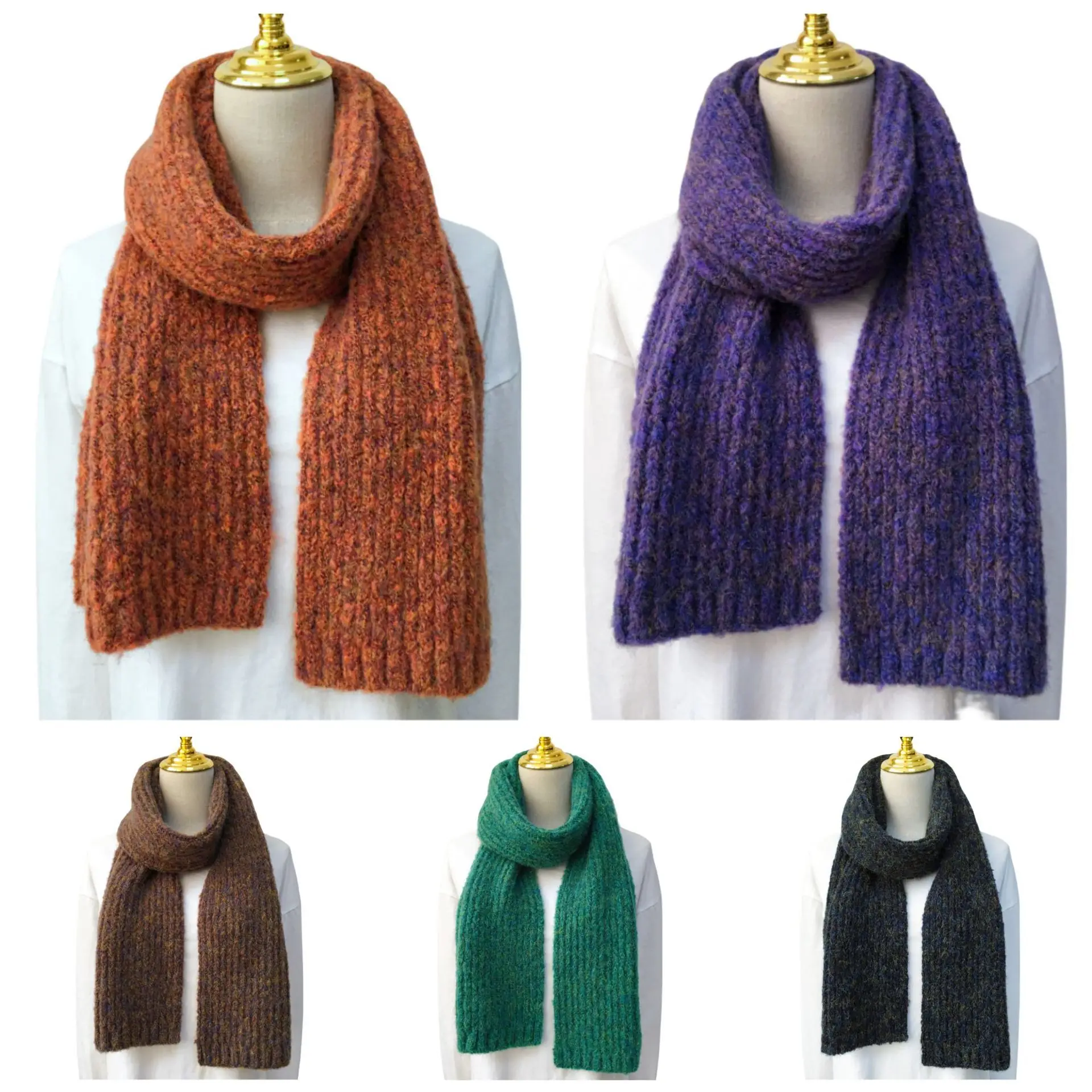 Winter Women Warm Scarf Knit Spring Unisex Thick Warm Winter Scarves Long Size Male Winter Casual Warmer Women Scarves C07