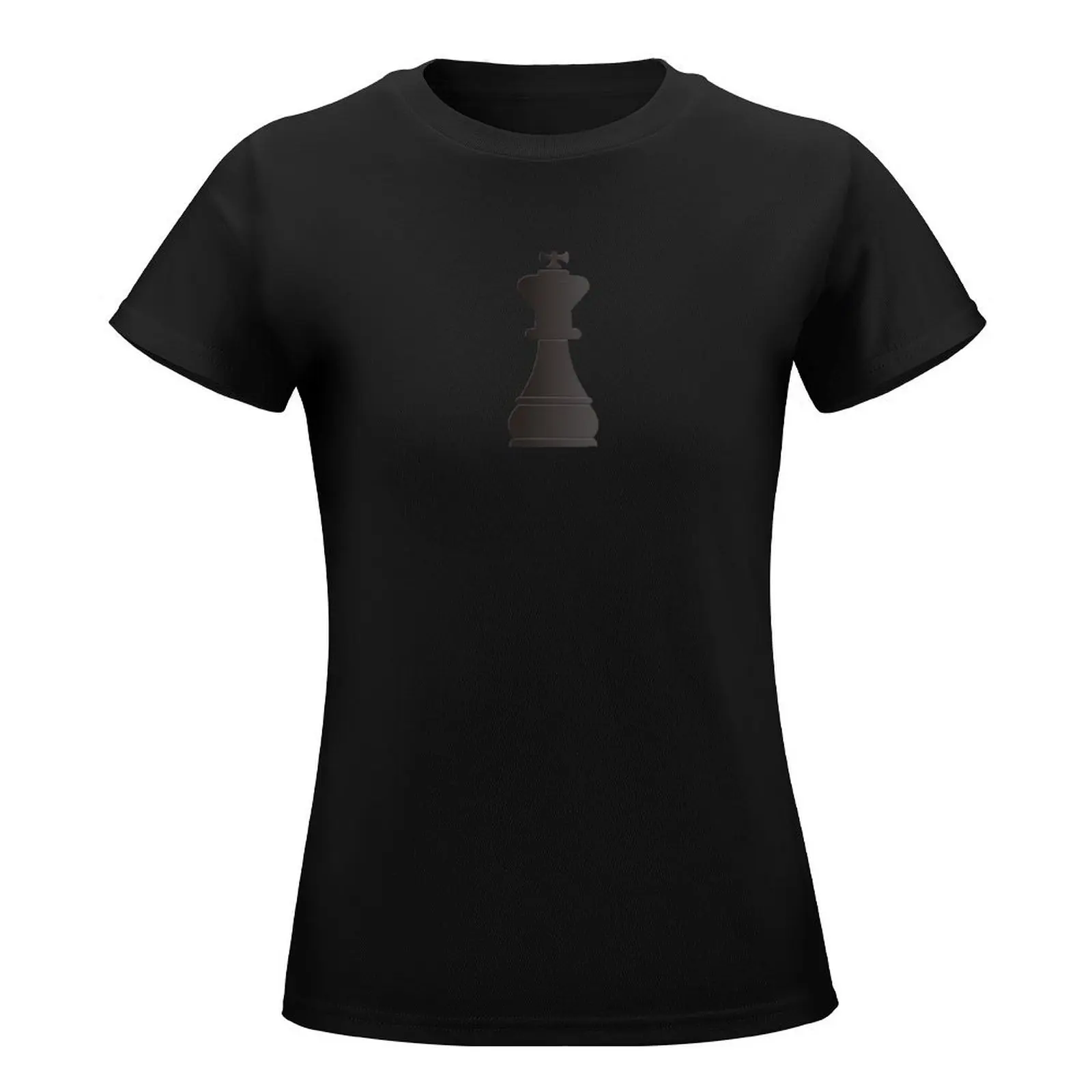 Black king chess piece T-Shirt animal print shirt for girls plus size tops graphic t-shirts for Women