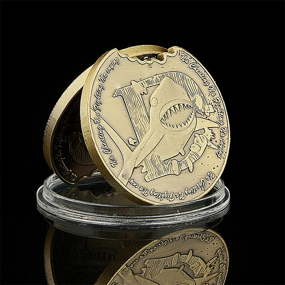 The Big White Shark Bronze Coin Na Cheating Na Fighting Na Crying Commemorative Coin Environment Protection