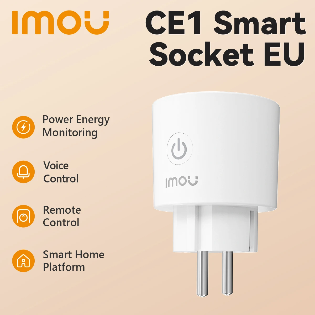 IMOU CE1 Smart Socket EU Smart Plug With Power Energy Monitoring Remote Control Voice Control Support Alexa Assistant 220-240V