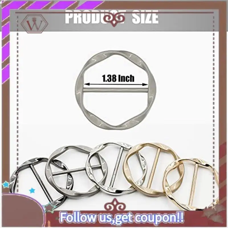A95D-20PCS وشاح حلقة كليب التعادل الدائري كليب للنساء موضة تي شيرت تويست عقدة كليب مشبك دائرة الملابس حلقة التفاف حامل
