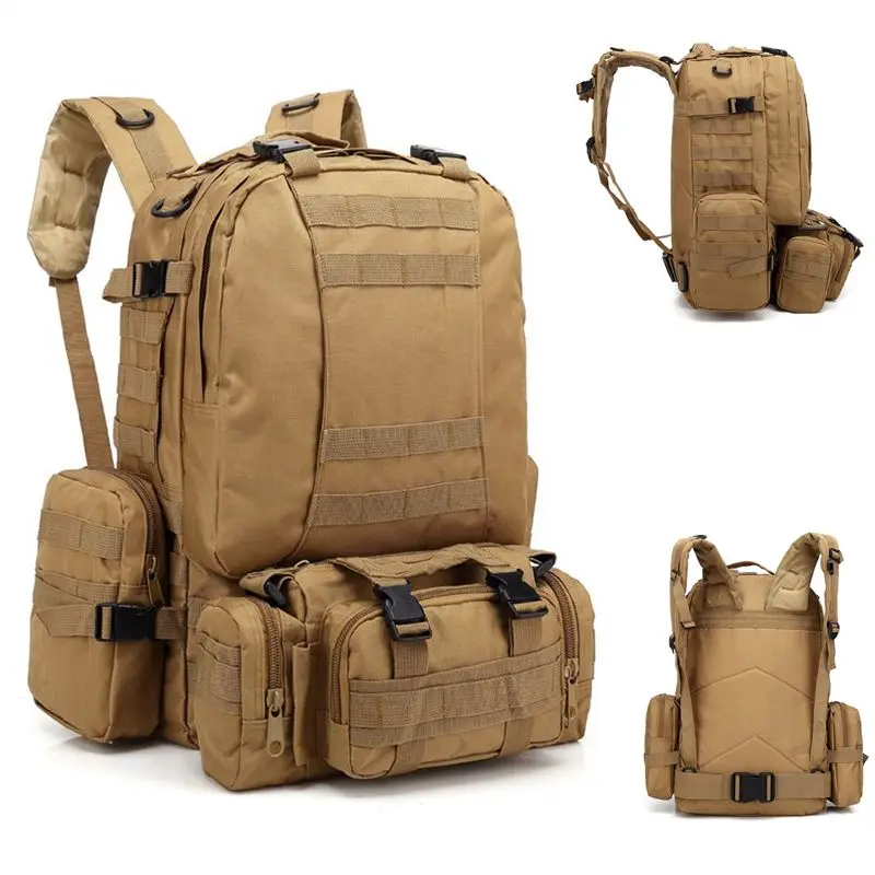 

Men's 50L Large Capacity Tactical Backpack Waterproof Outdoor Hiking Climbing Rucksack Camping Bags for Men