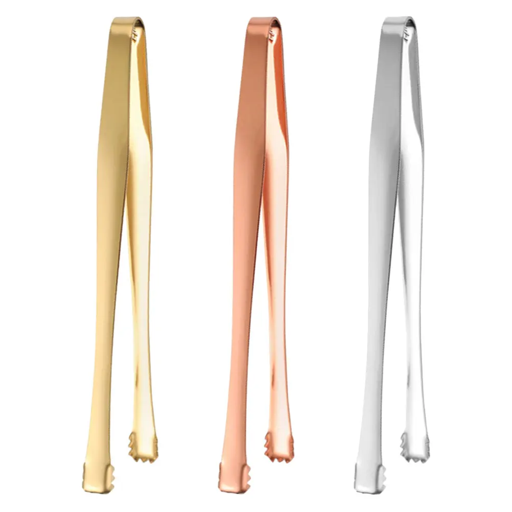 

3pcs Stainless Steel Ice Tongs Corrosion Resistant Kitchen Tools Food Serving Sugar Cubes Lemon Slices Snacks Tea