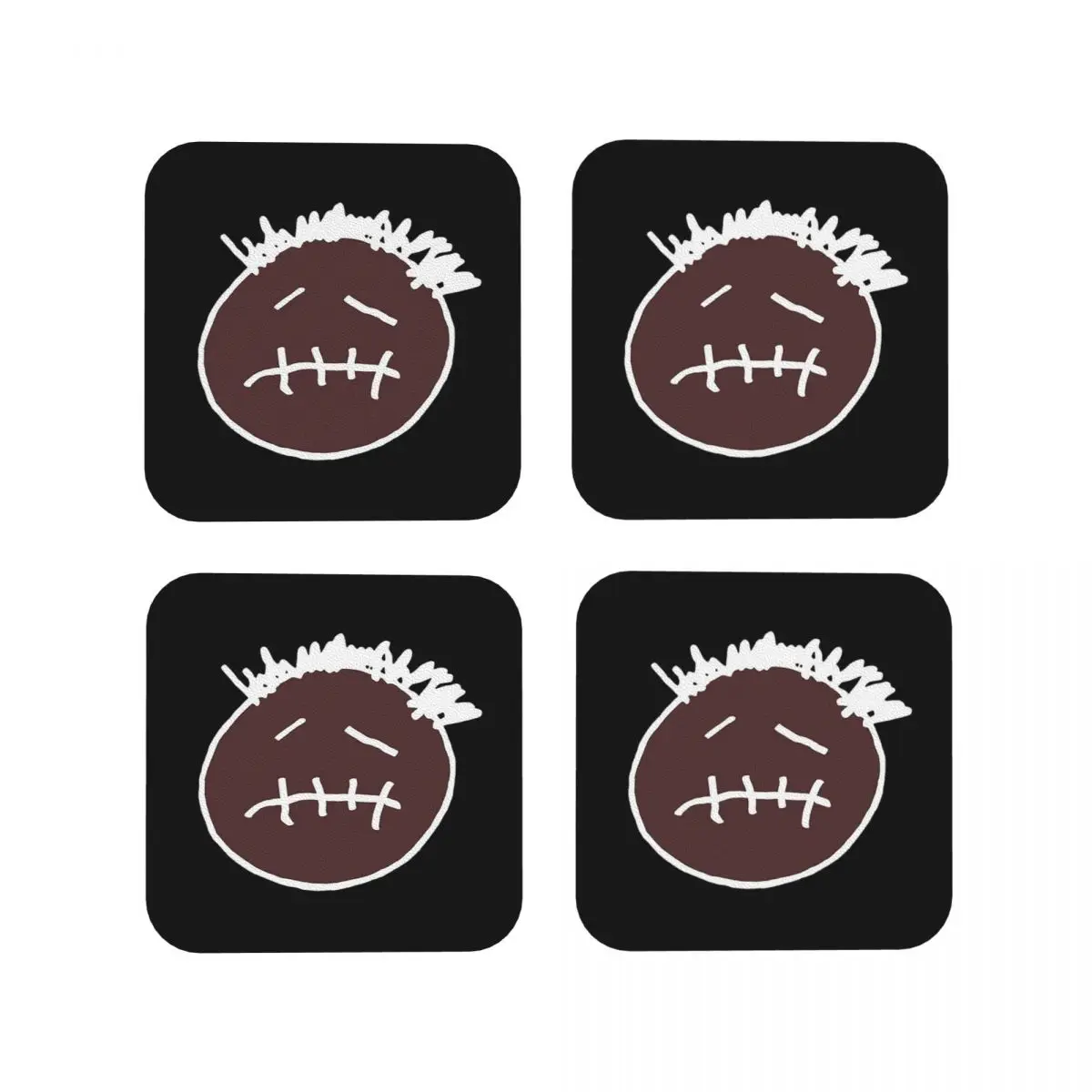 Travis Scott Cactus Jack La Flame Coasters Kitchen Placemats Insulation Cup Coffee Mats For Decor Home Tableware Pads Set of 4