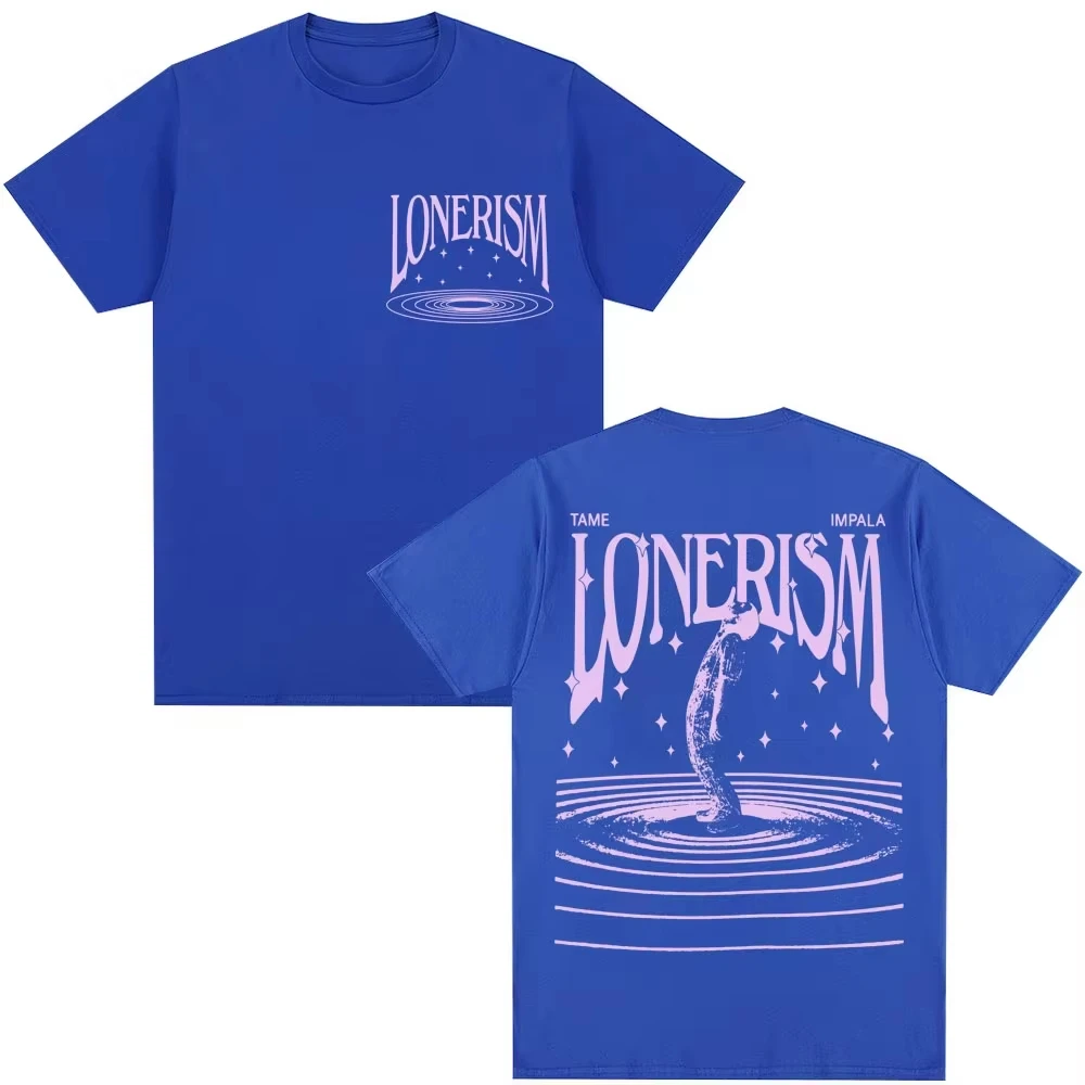 2026 Sommer Bestseller Unisex Komfort Y2K Vintage T-Shirt, Beliebte Musik Rock Band Tame Impala Lonerism Damen und Herren T-Shirt – Detail 5