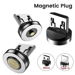 5pcs Charging Cable Adapter Magnetic Plug Magnetic Micro USB Type C for Mobile Phone Mobile Phone Dust Plug Replace Components