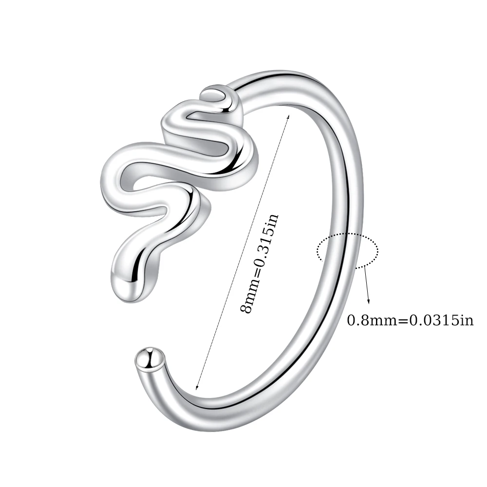 8Pcs Nose Rings Studs for Women Surgical Steel 20G Nose Hoop Corkscrew L Shaped Nose Stud Nose Ring Nose Piercing Jewelry Set