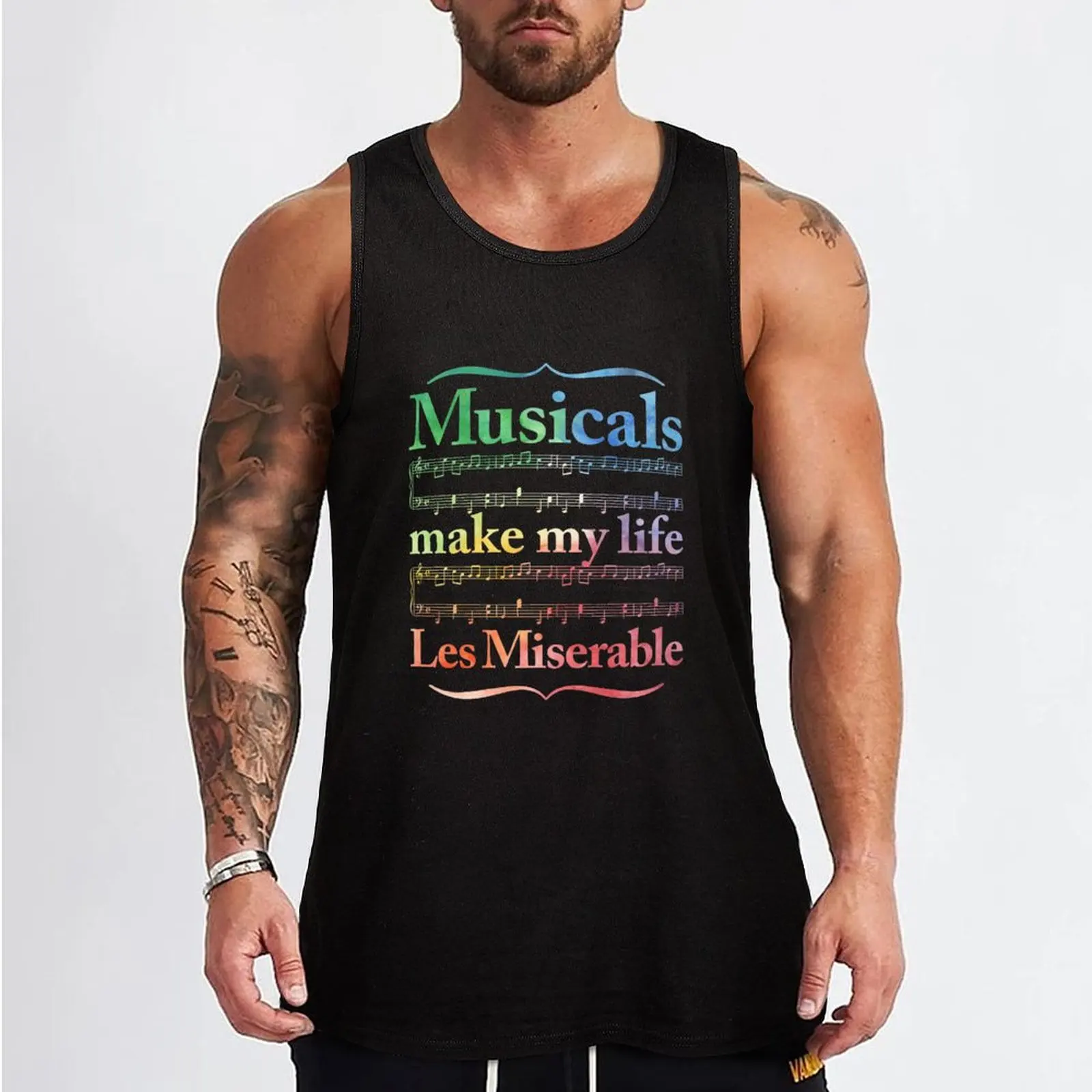 Musicals Make My Life Les Miserable Tank Top singlet for men t-shirt Men's sleeveless tshirts for men Men's singlets