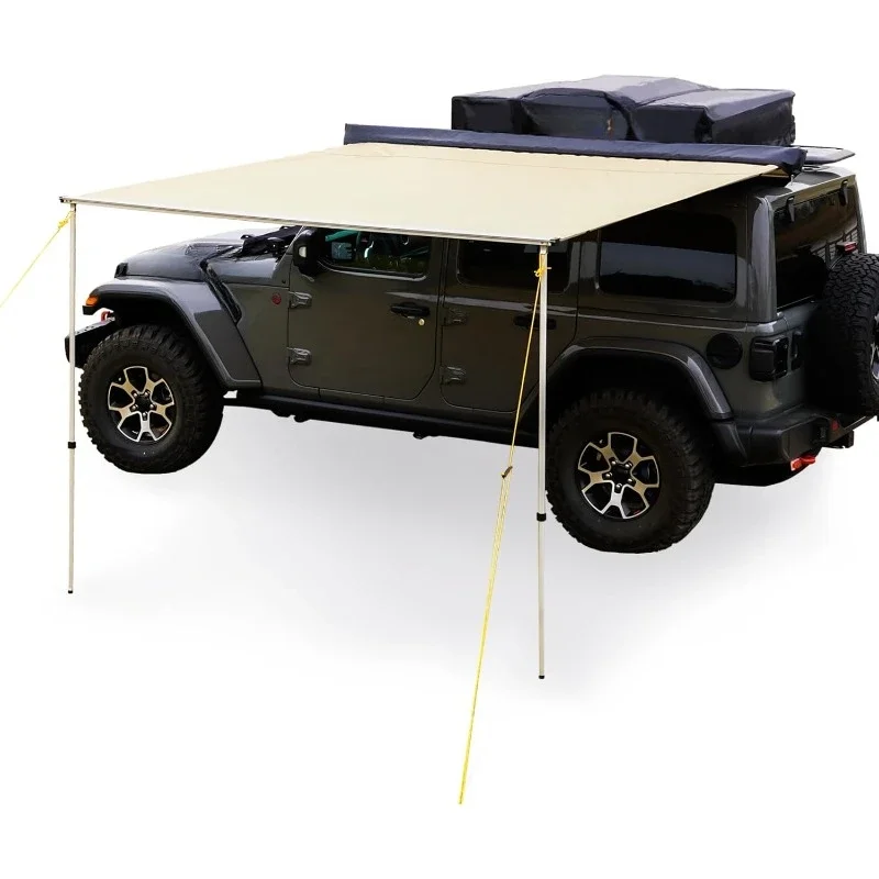 Hot Selling Vehicle Awnings Roof Pull Out Tear-Proof Side Awnings Reinforced Hinges and Rods for Jeeps Trucks Vans Sun Shelter