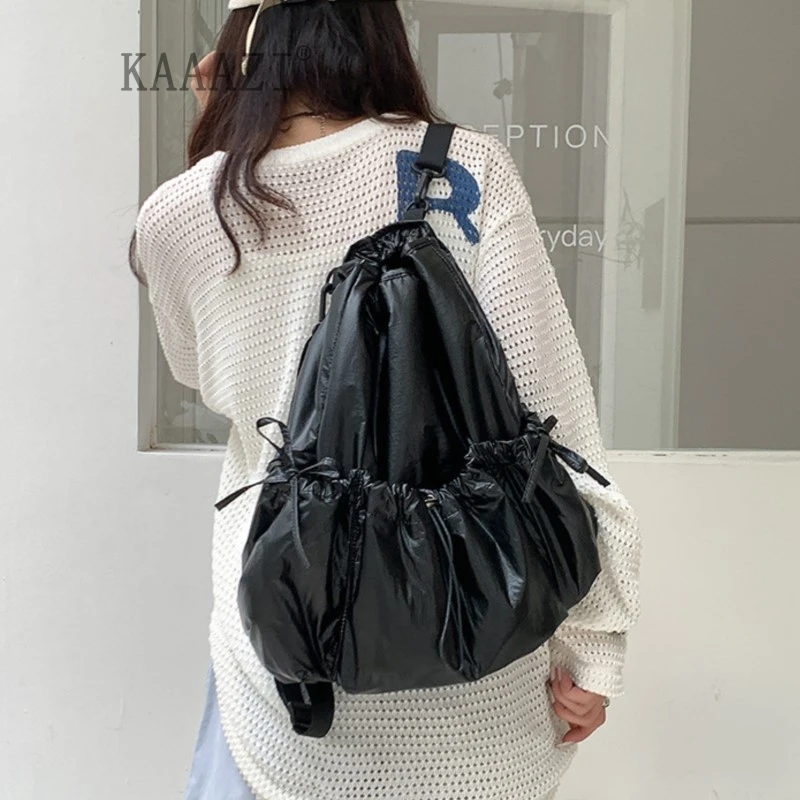 Designer Casual Women Backpack Versatile New 2024 Shoulder Bags Work Large Capacity Luxury Handbags Drawstring High Quality