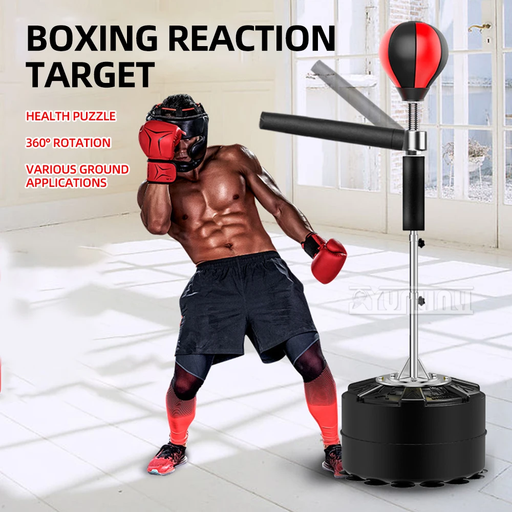 Bersaglio di reazione di boxe per adulti rotante verticale Stick Target Household Dodge Trainer boxe per bambini