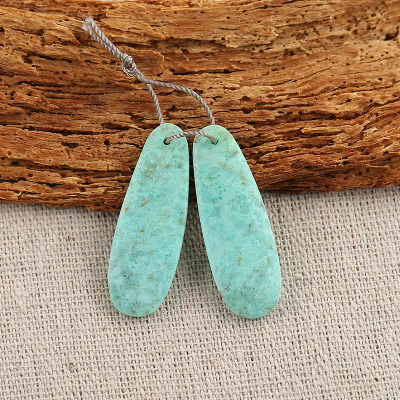 

B&F Chrysocolla Earring Beads for Jewelry Making, Handmade Natural stones beads, Stones for jewelry Making Supplies