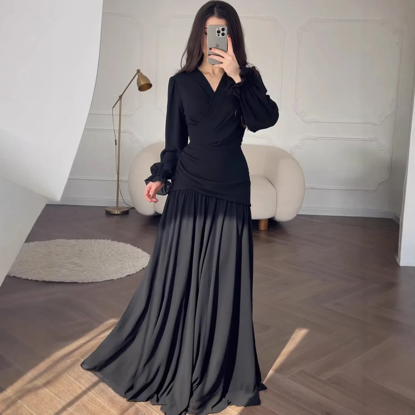 

Women's Black Chiffon Dress Spring Summer Evening Dress Dresses Jumpsuit