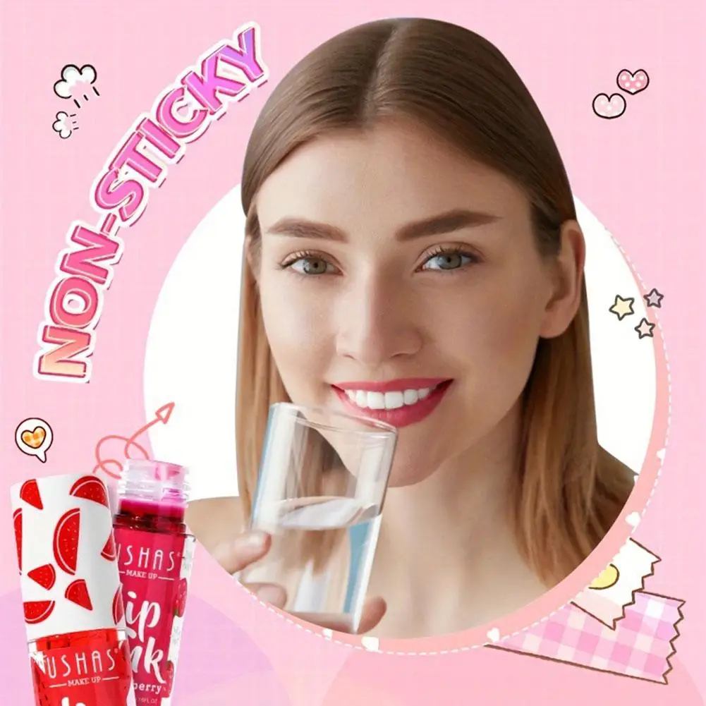 Erdbeer Bobo Lip gloss Wasser glanz Dudu wasserdichte Tasse Antihaft feuchtigkeit spendende und Frühlings glasur Lippen Sommer White ning Mirr Q3Y5