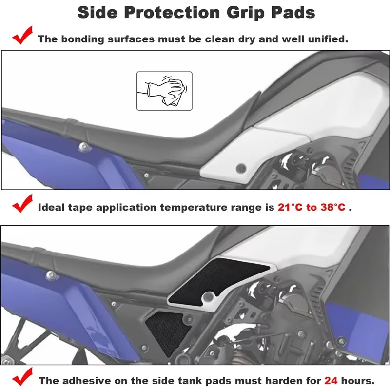 Motorcycle Gas Fuel Tank Traction Side Decal Pad Knee Grip Protector Sticker Waterproof For Tenere 700 T7 XTZ07 T700 image 5