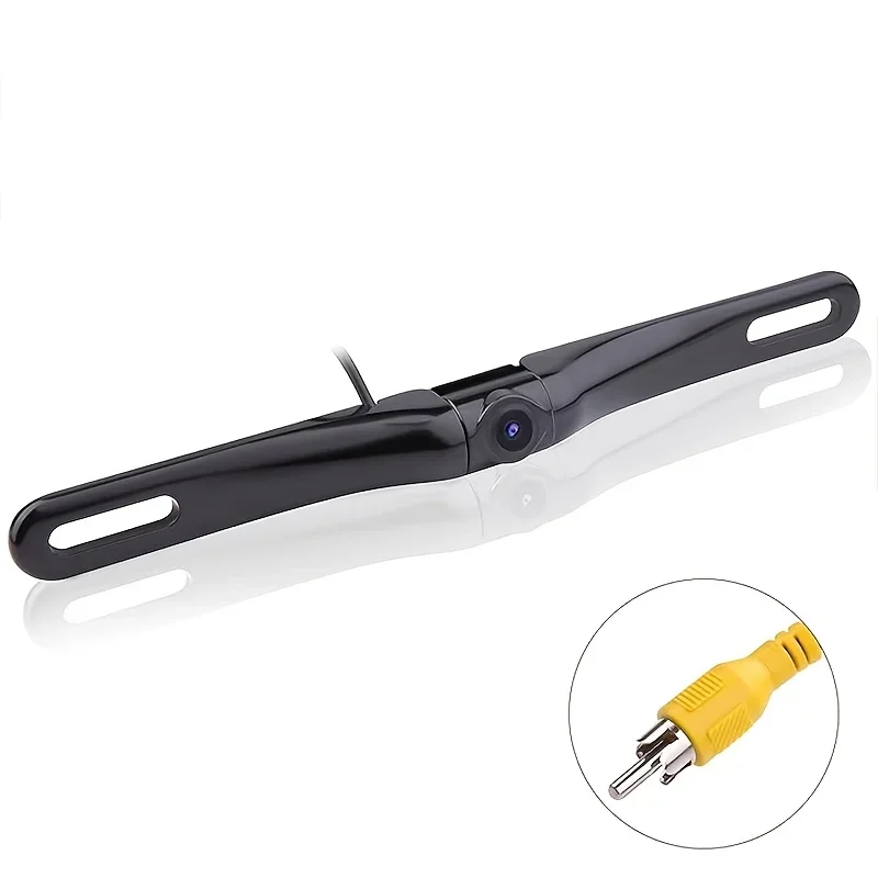 Car Rear View Metal License Plate Camera Backup Camera for Vehicle Multimedia MP5 4.3in 12.7cm 17.78cm Monitor for Pickup RV Van