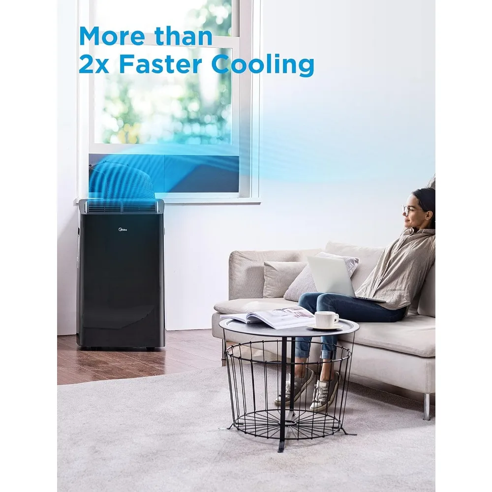 12,000 BTU SACC) High Efficiency Inverter, Ultra Quiet Portable Air Conditioner, Cools up to 550 Sq. Ft., Works with Alexa/Goo