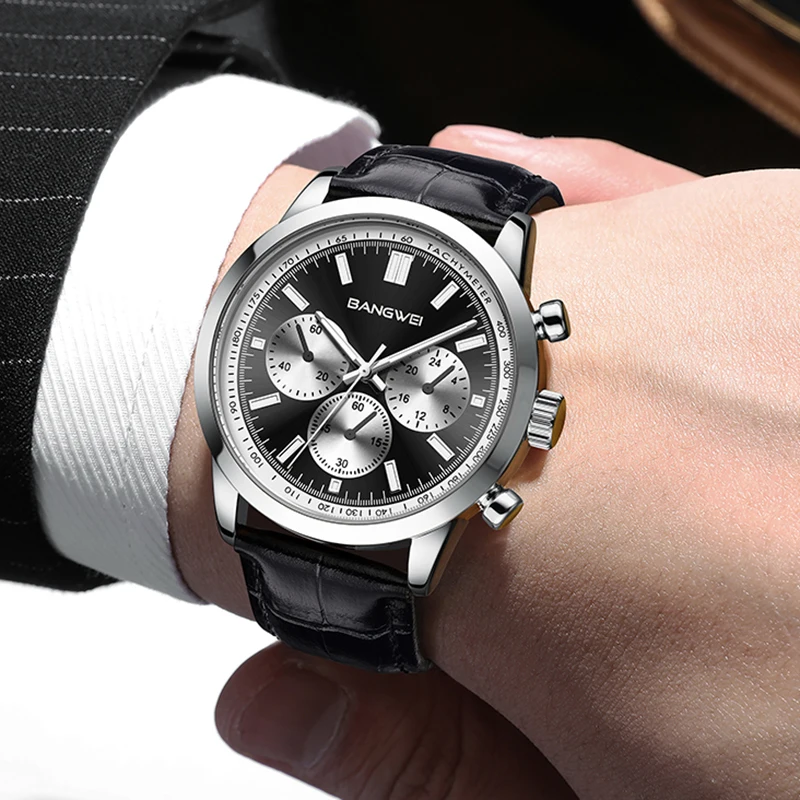 LIGE Casual Esportes Relógio de Luxo para Homens À Prova D 'Água Luminosa Grande Mostrador Pulseira de Couro Homem Relógios de Quartzo Moda Relógio de Pulso