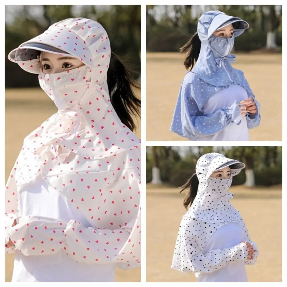 Sunscreen Shawl Sun Hat Full Face Sunscreen Lenses Sun Shading Cap Sun Protection Breathable Neck Protection Hat Cycling