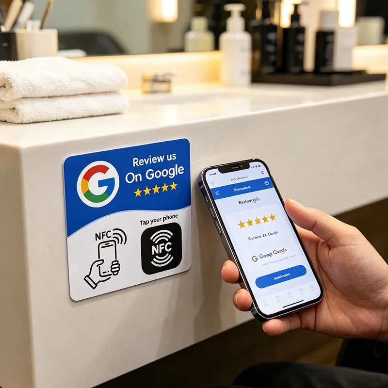 Google Review NFC Card NFC Tap Review Sign Google Review Sticker Business Feedback NFC Card Waterproof Sticker Easy Setup