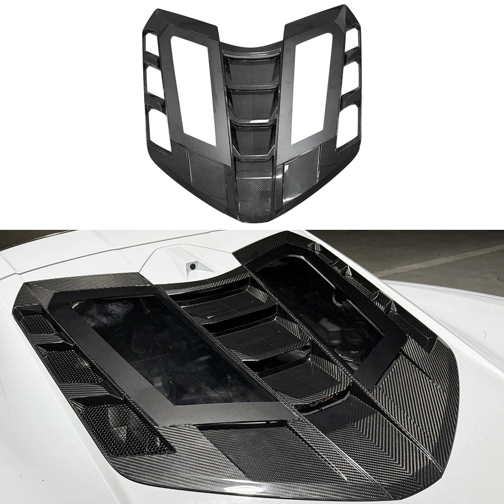 Dry Carbon Fiber Rear Window Cover for corvette C8 Car Accessories