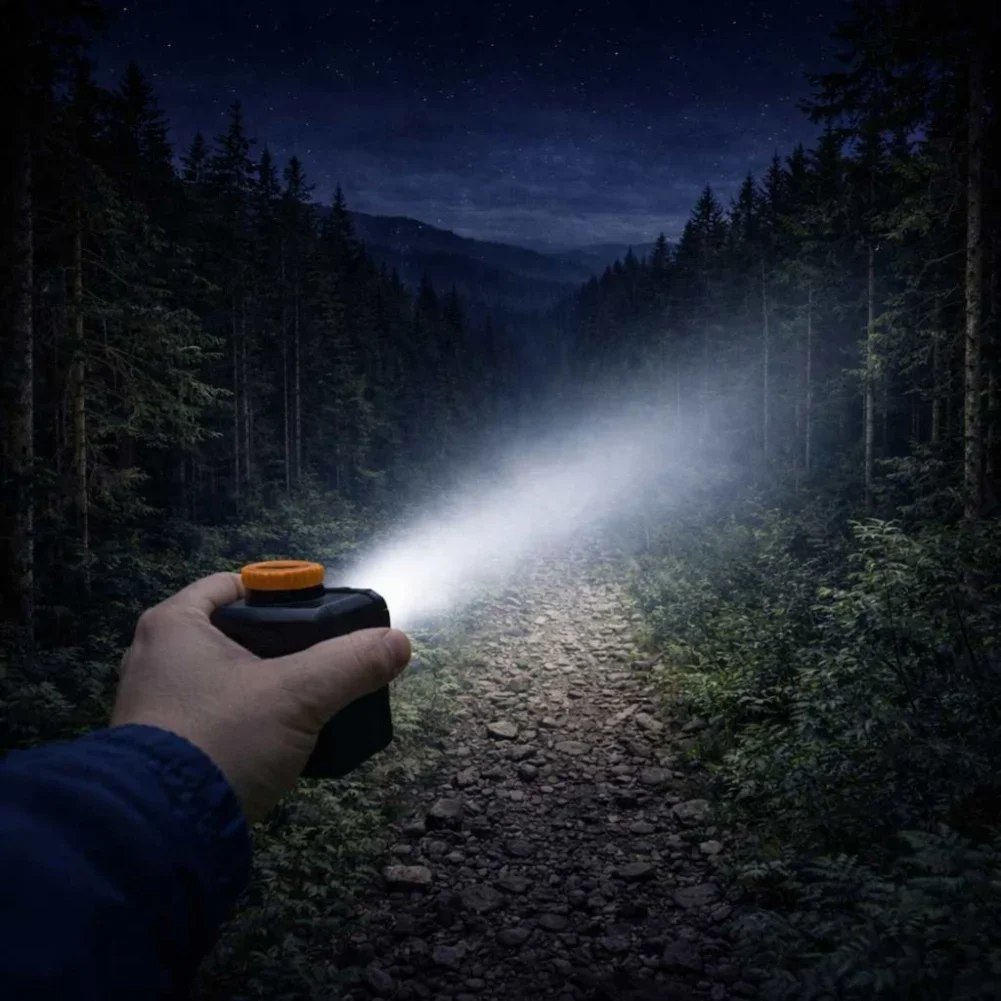 Lightweight 105g Salt Water Lamp for Camping Outdoor Emergencies 250 Lumens 400h Total Runtime ABS Housing Orange