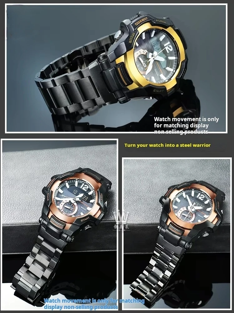 

8 стилей, ремешок для часов из нержавеющей стали для CASIO G-SHOCK GR-B100/GB, мужской модифицированный металлический браслет, браслет GRB100, ремешок для часов