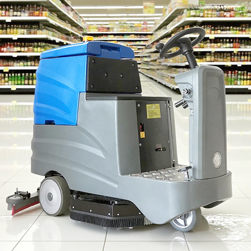 

Cheap Cleaning Machine Floor Scrubber Machine Ride-On Hand Push Walk Floor Scrubber And Vacuum Cleaner For Warehouse Road