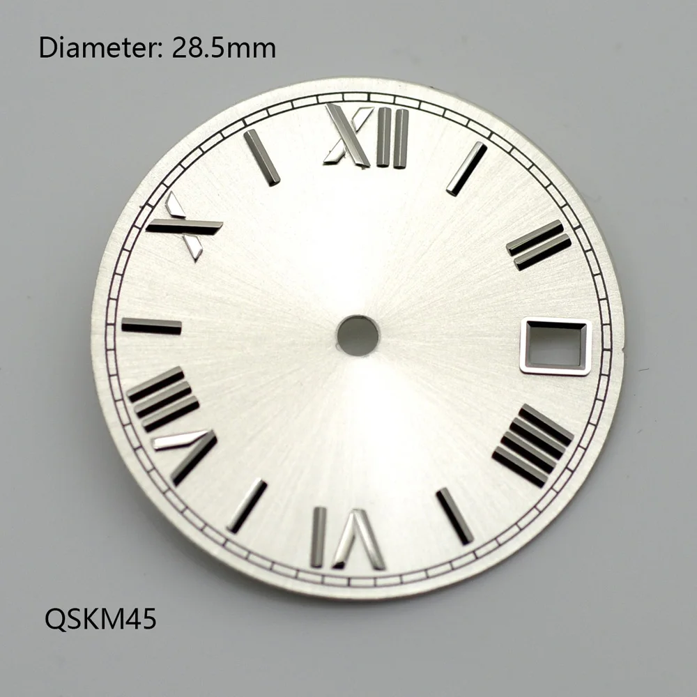 28.5mm Roman Numeral Index Sterile Custom Dial With Sun Texture Surface Dial Improving NH Dial Movement Watch Parts Repair Tool