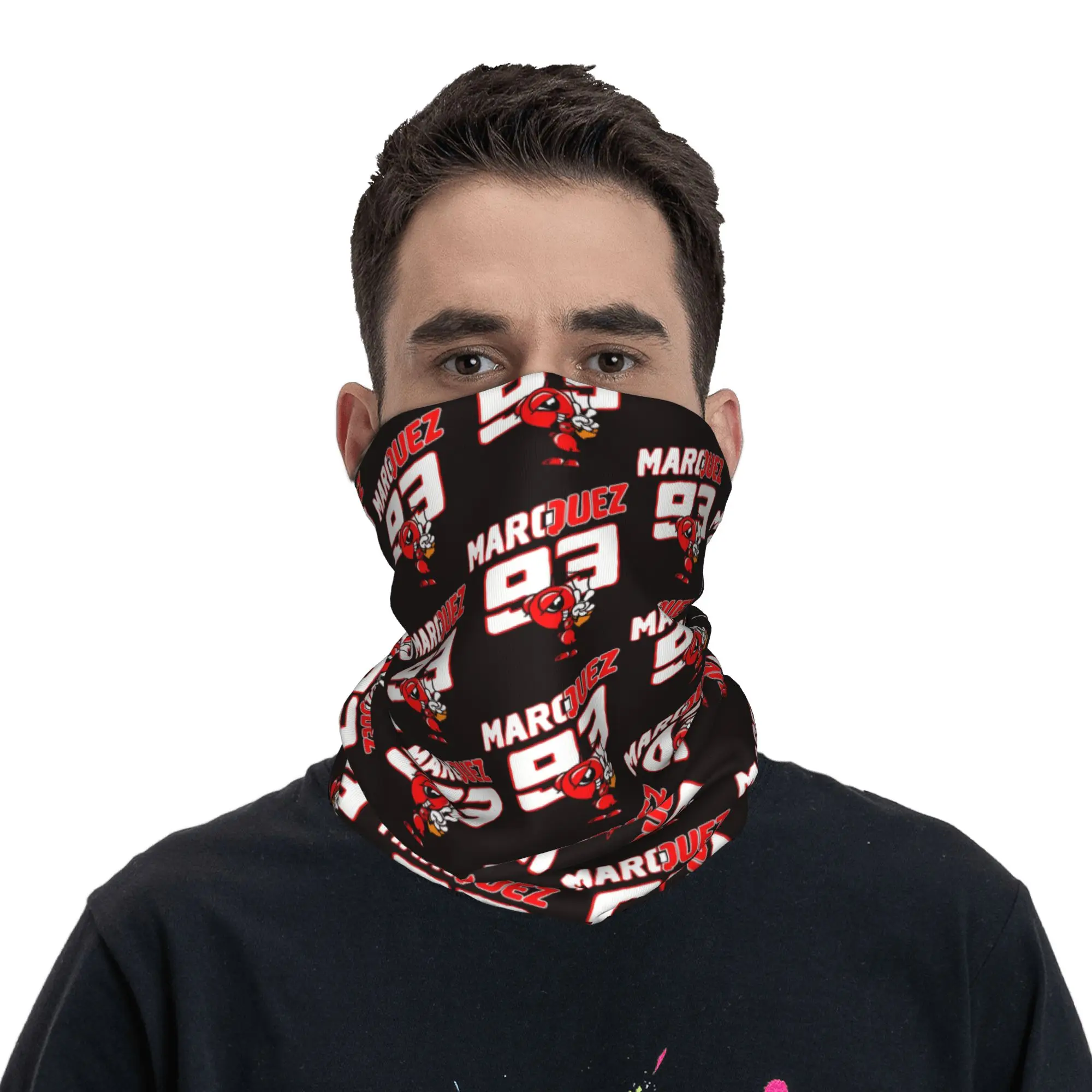 Custom M-Marced Motor 93 Bandana Neck Gaiter UV Protection Face Scarf Cover Men Women Motorcycle Rider Headwear Tube Balaclava