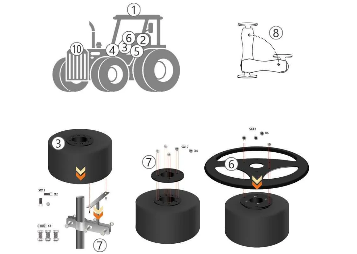 Keya نظام الطيار التلقائي جرار نظام تحديد المواقع والملاحة نظام التوجيه التلقائي الزراعة للزراعة #6