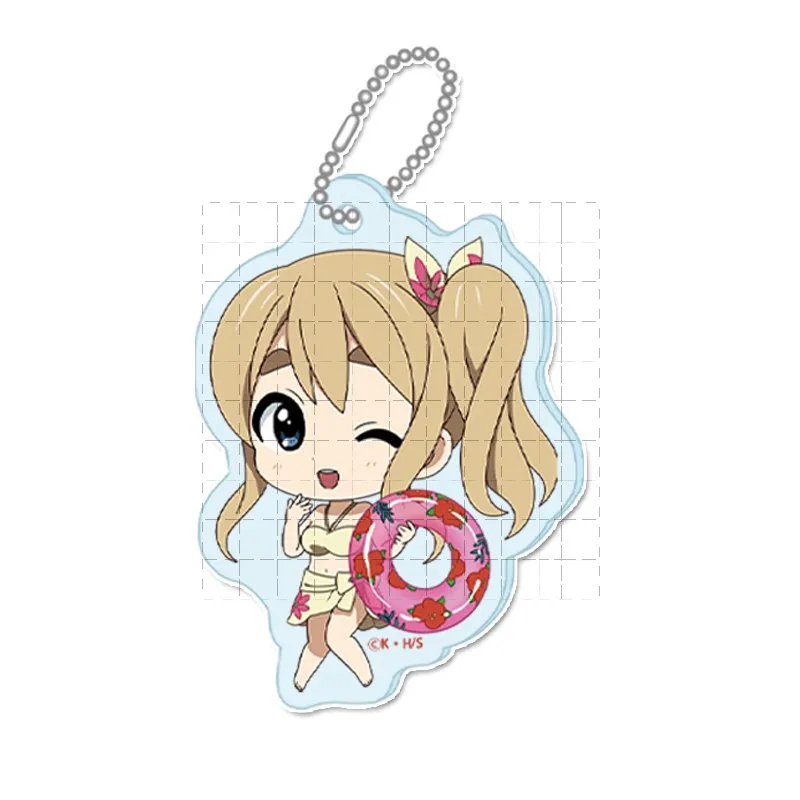 Anime mio akiyama kotobuki tsumugi nakano azusa yui hirasawa tainaka ritsu acrílico suporte figura boneca chaveiro cosplay brinquedo presente