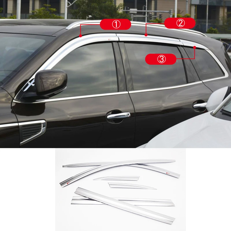 

Car accessories FIT For Renault Koleos HC QM6 2016-2022 chrome waterproof Door Window Visor Vent Shades Sun Rain Guard