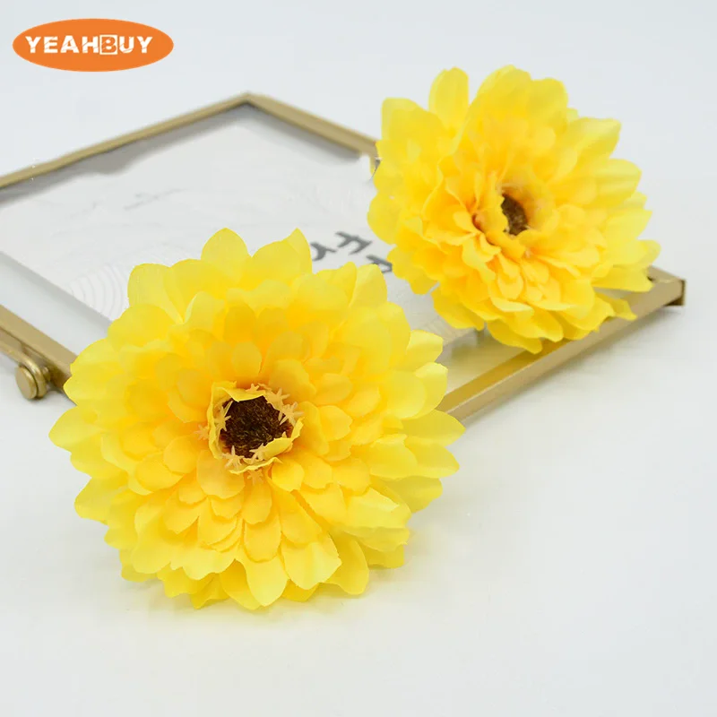10 cm 12 Farben Künstliche Seidenblüten Chrysantheme Simulation für DIY Hochzeitsstrauß Wand Garten Blumen Zubehör – Detail 5